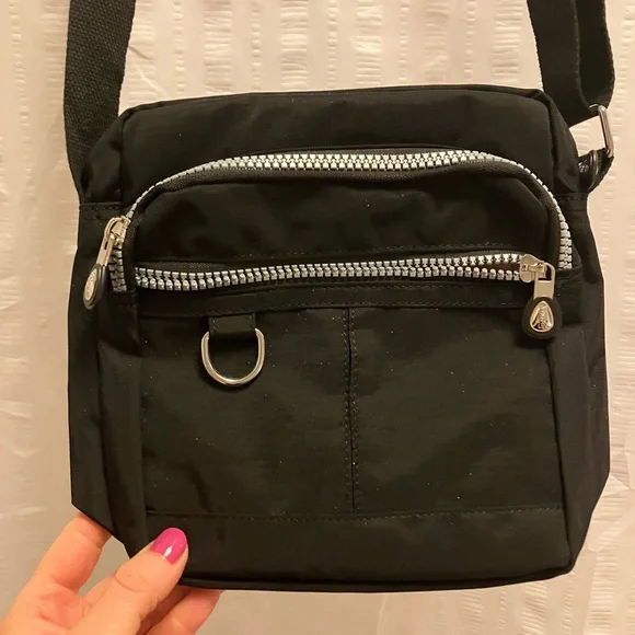 Black Crossbody Purse Bag with Pockets - Picture 1 of 7